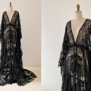 Free Size Black Lace Sequin Maternity Dress for Photo Shoot/Plus Size Maternity Gown/Baby Shower Photography Dress Sequin Wedding Dress