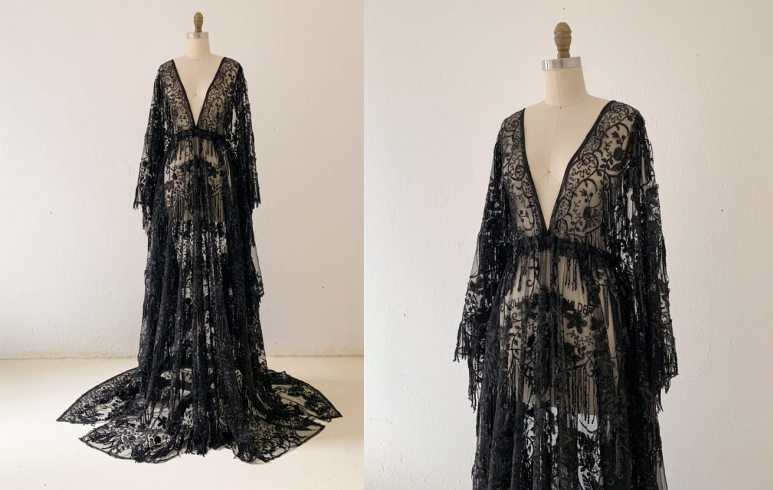 Plus Size Black Lace Dress Etsy Canada