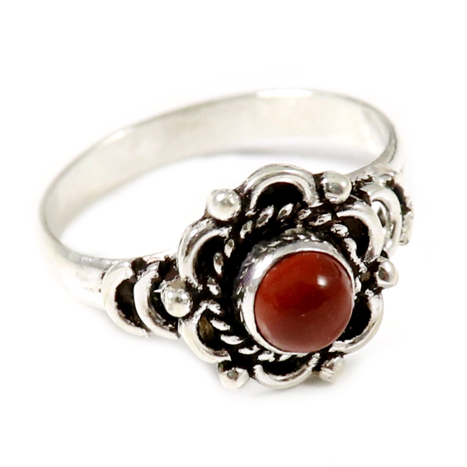 Red Jasper Natural Gemstone Solid 925 Sterling Silver Ring Solitaire Ring Handmade Vintage Jewelry Birthstone All Size Ring GESR-175H