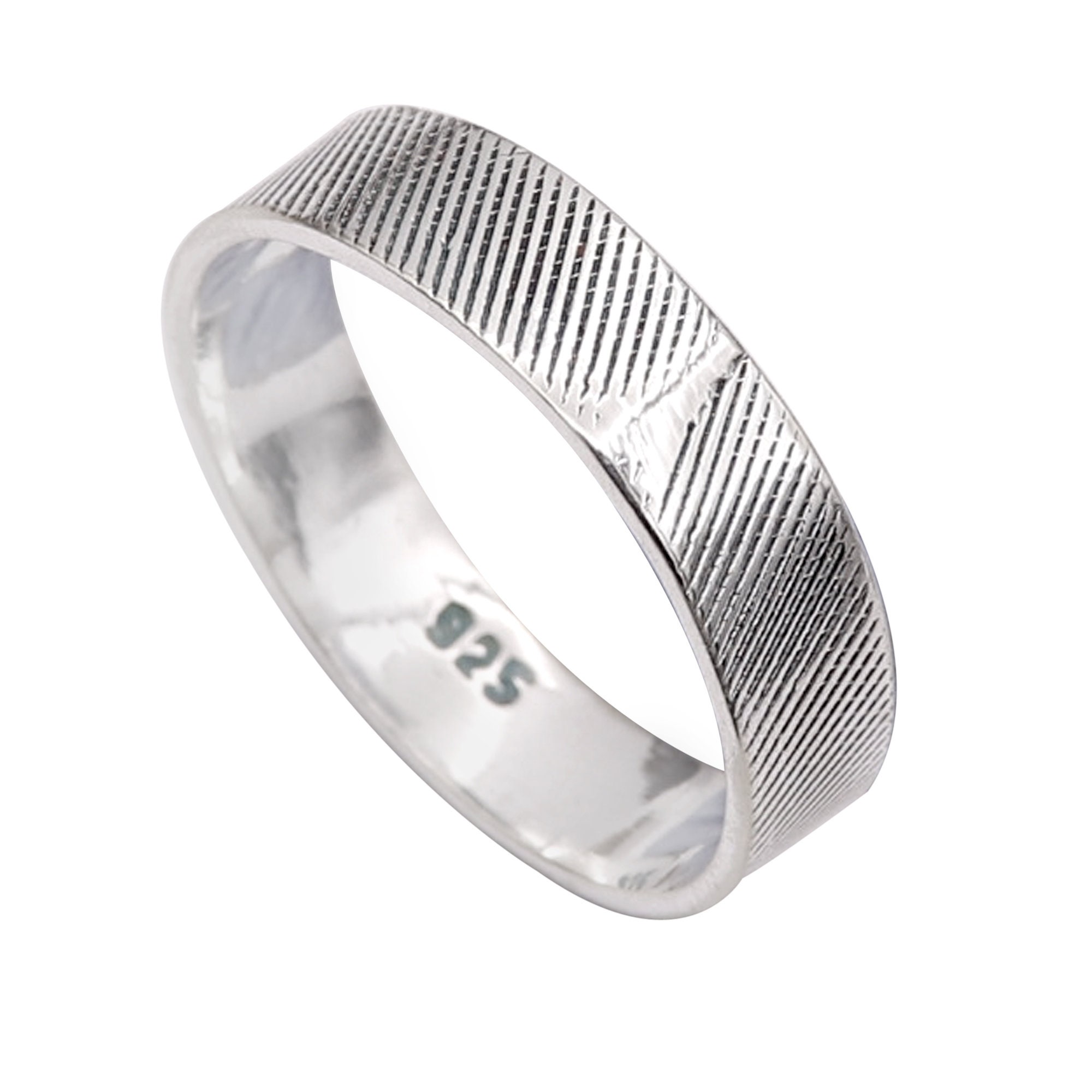 Solid 925 Sterling Silver Band Ring Handmade Jewelry Ring Men Etsy