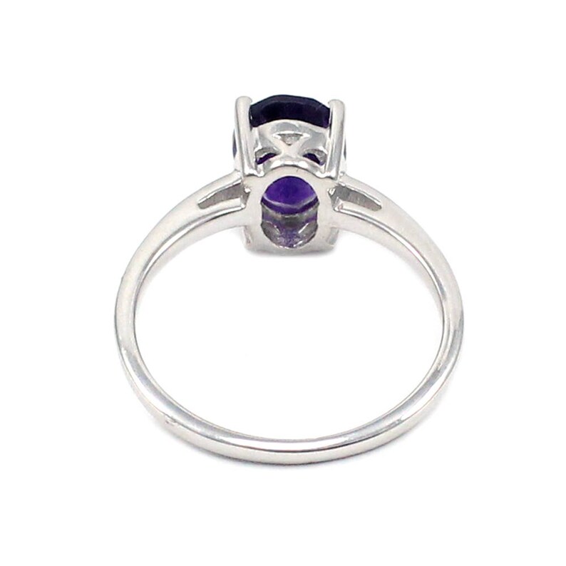 Natural Amethyst Ring Amethyst Silver Ring 925 Silver Rings Amethyst Gemstone Ring Oxidized Ring Boho Ring 7x9 mm Oval Amethyst Ring