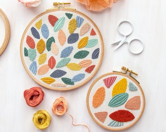 Seed Sampler Embroidery Pattern. DIY Embroidery Craft. Embroidery Sampler. Stitch Sampler. Colorful Abstract Art. DIY Craft. Download PDF.