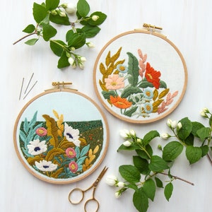 Wildflower Embroidery Pattern. Floral Embroidery Craft. DIY Home Decor. Instant Download PDF. Embroidery Tutorial.
