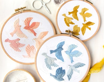 Meadowlark Digital Embroidery Pattern PDF. Instant Download DIY Embroidery Pattern.