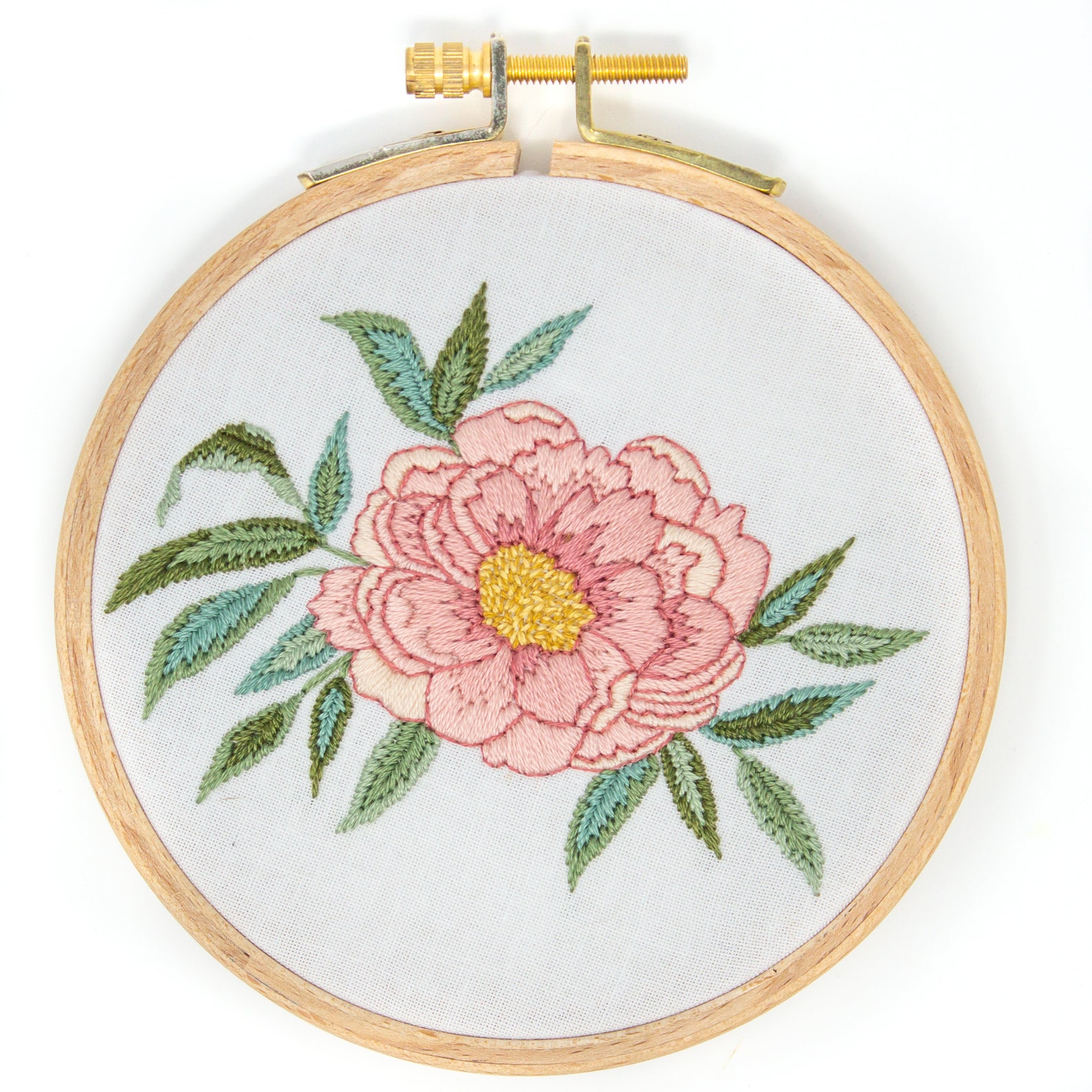 Peony Embroidery Pattern. DIY Craft Embroidery. Stitch Craft. Etsy