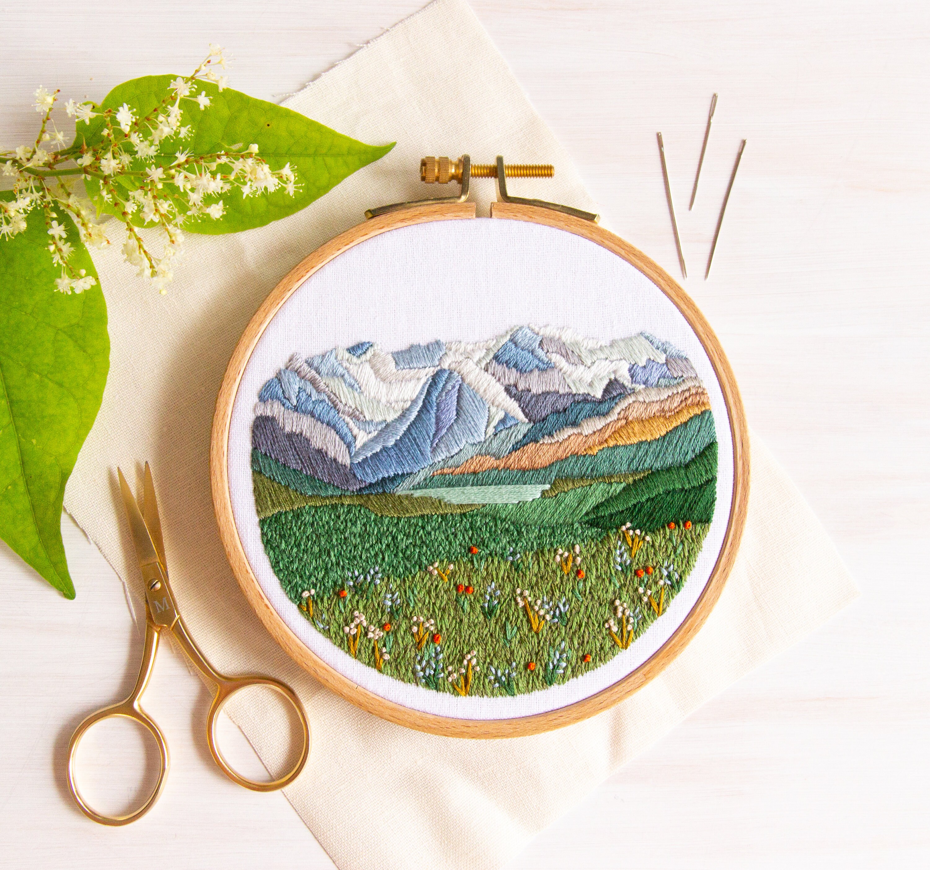Mini Mountain Embroidery Pattern. Digital Download PDF - Etsy