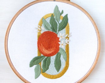 Citrus Embroidery Pattern. Digital Download Embroidery Pattern PDF. Beginner Embroidery DIY Project. Craft DIY Embroidery. Instant Download.