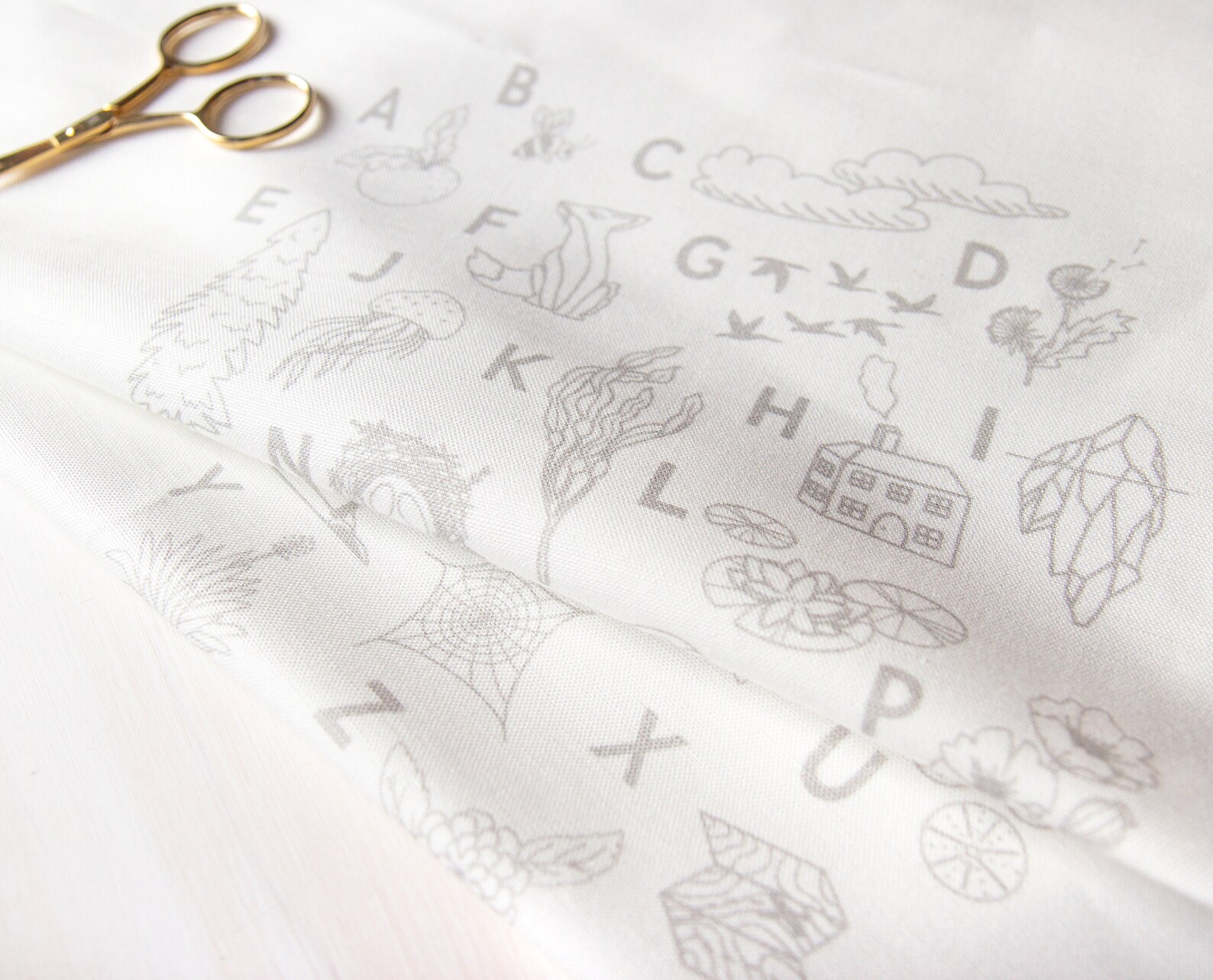 PRE-ORDER. Pre-printed ABC Fabric for Creativebug Daily | Etsy