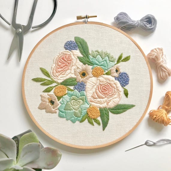 Spring Fl Embroidery Pattern Diy Design Image 0