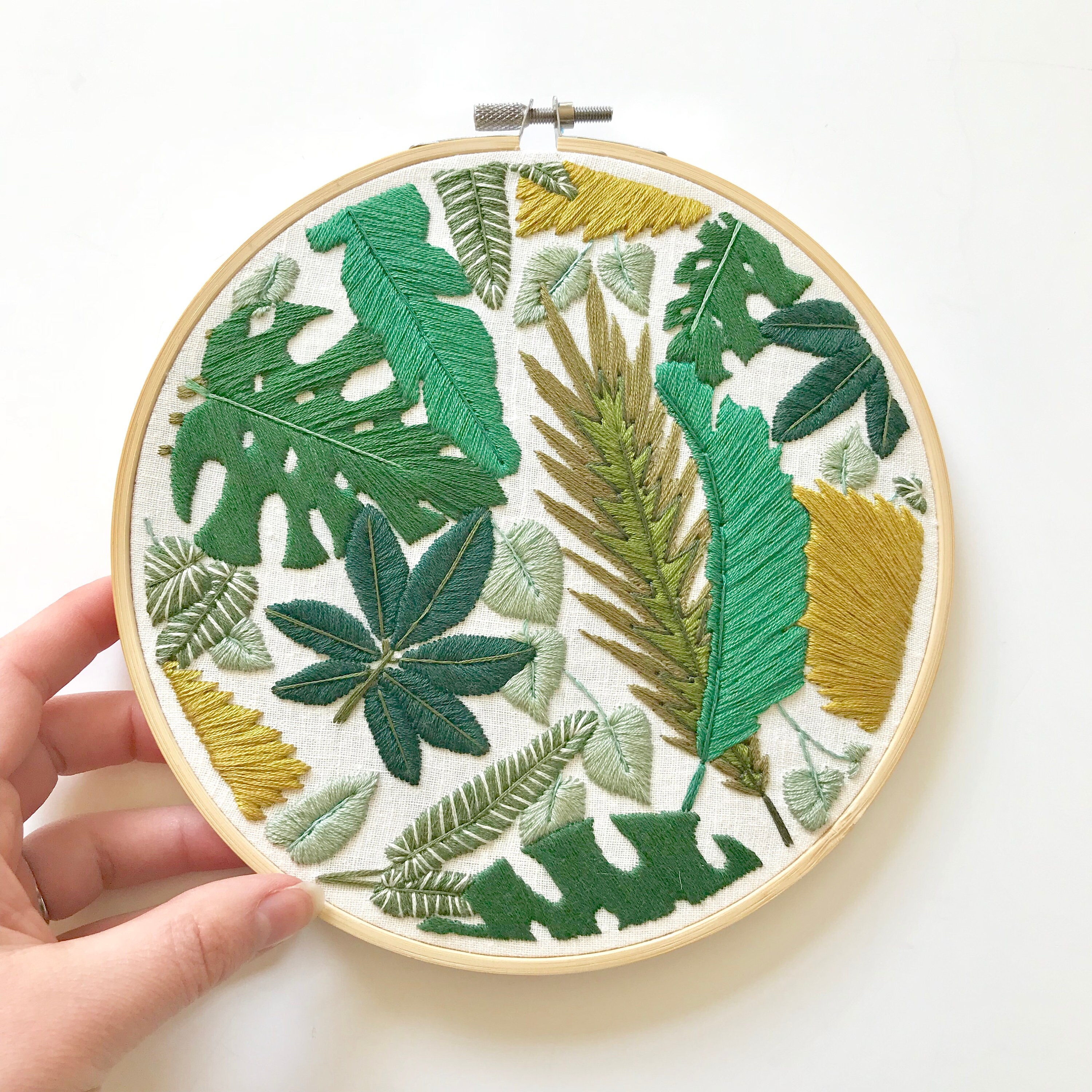 to the Jungle Embroidery Pattern. Jungle Leaves Etsy