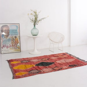 Vintage Moroccan Accent Rug CINAMMON GIRL 4 ft 8 x 7 ft / 140 x 215 cm image 1