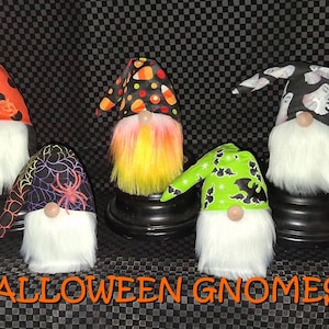 Halloween Gnomes: Handmade Shelf Decor for Tiered Trays
