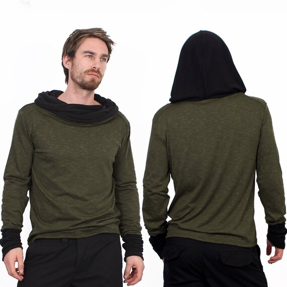 long sleeve shirt with hood