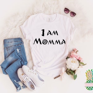 I am momma! Moana shirt for mom is great for a Moana birthday party and as Disney shirt for mom! Funny mom birthday shirt for Moana party!