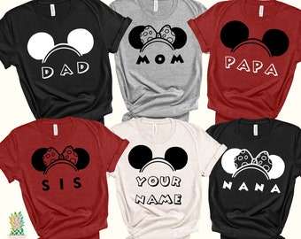Disney Family Shirts! Great Disney trip shirt! Mix & match with the whole family with any custom text for your Disney vacation 2023!