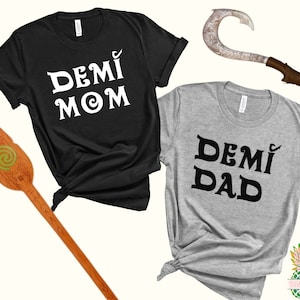 Demi Mom & Demi Dad (2 shirts COMBO) Nice for Moana birthday shirts or for Disney matching shirts! Moana birthday party favorite! Buy2nSave!