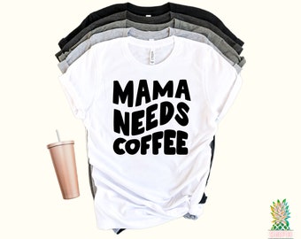 ママはコーヒーが欲しい！この面白いコーヒーTシャツは、疲れたママへのプレゼントにぴったり！