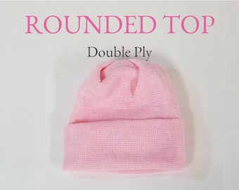 12 Baby Hats, Pink Hospital Hats for You to Decorate.  Baby Girl, 2 Ply Rounded Top, Hat, Photo Outfits, Ready to Decorate