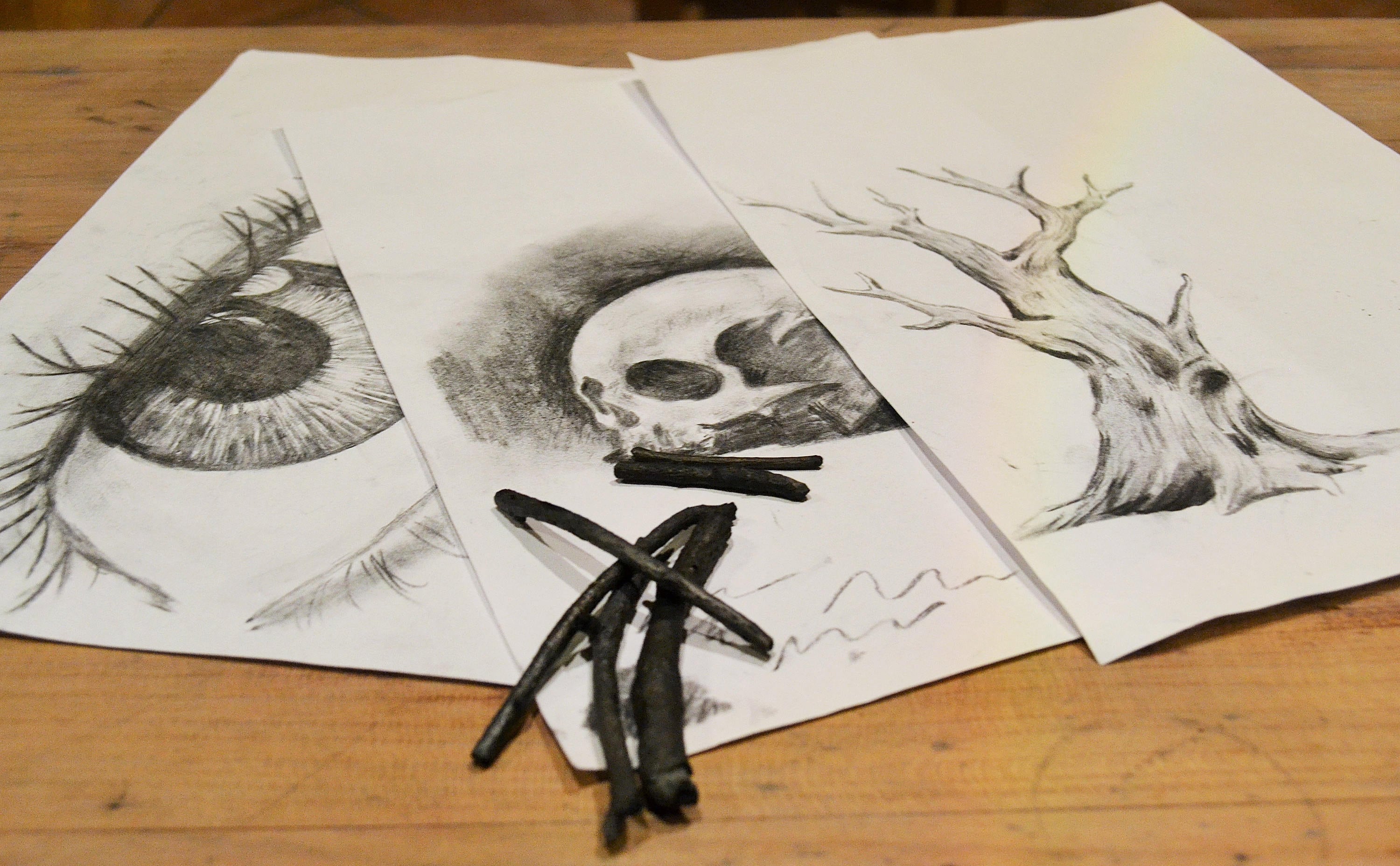 Artist's charcoal sticks for drawing sketching shading Etsy