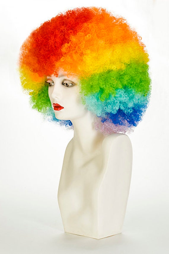 afro wigs rainbow