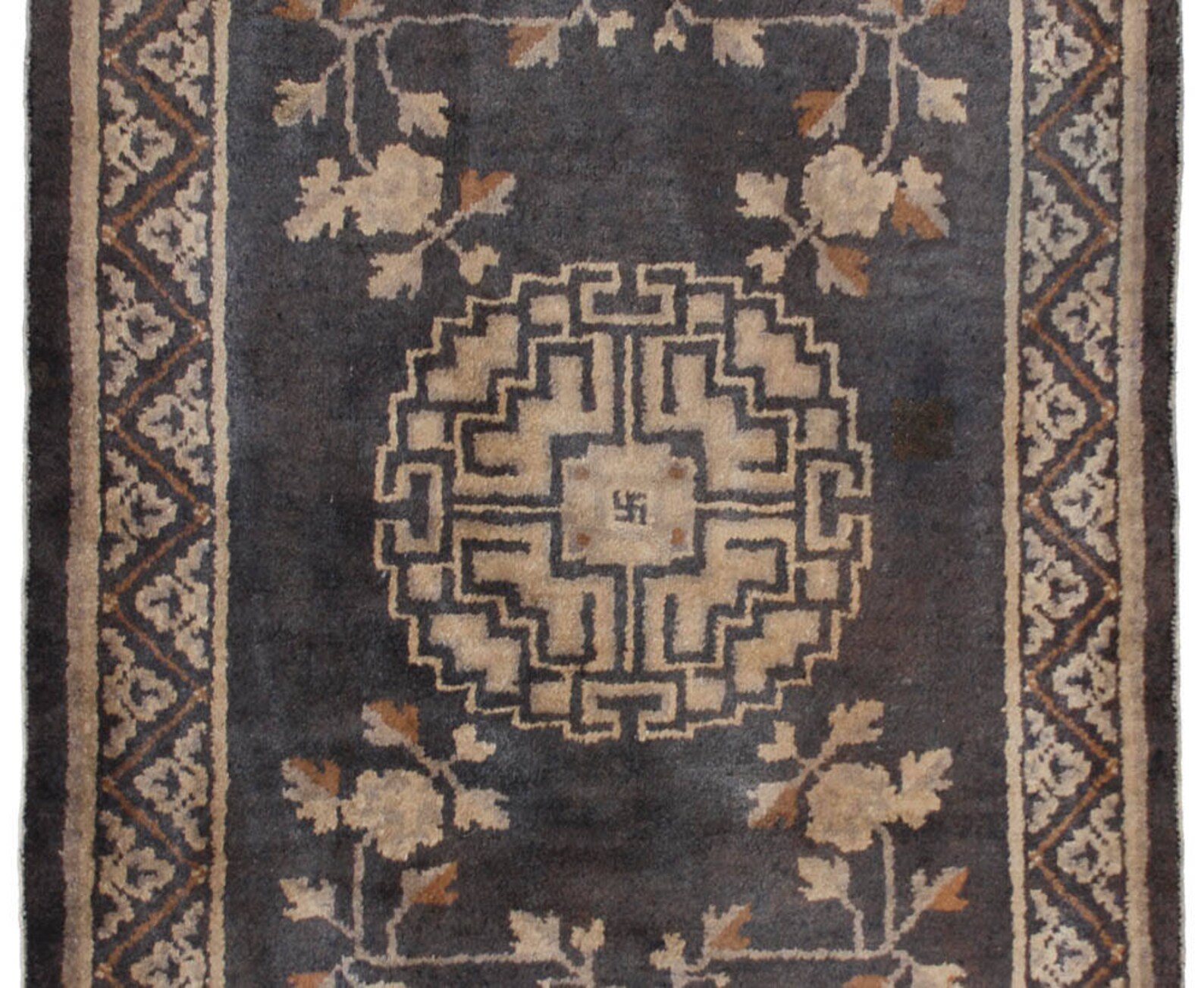 2 X 5 Antique Chinese Handknotted Rug 021358 Etsy