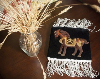 Silk Rug Mat - Horse - Stocking Stuffer, Hostess Gift, Holiday Present