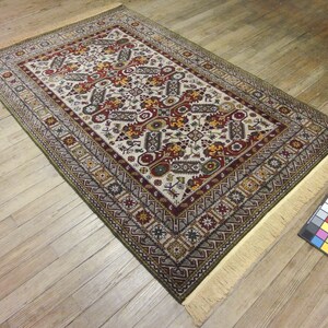 5x7 Shirvan Design Vintage Hand-Knotted Rug 028224