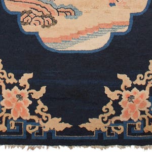 3 x 5 Antique Chinese Hand-Knotted Rug 021387 image 2