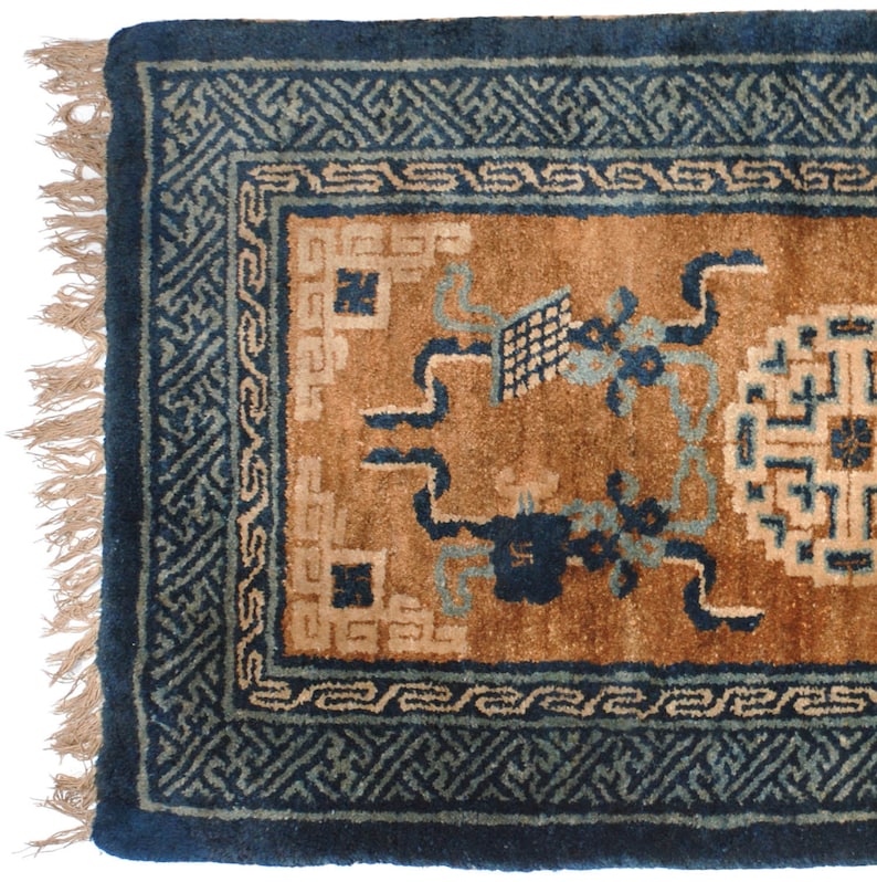 2 X 4 Antique Chinese Handknotted Rug 021354 Etsy