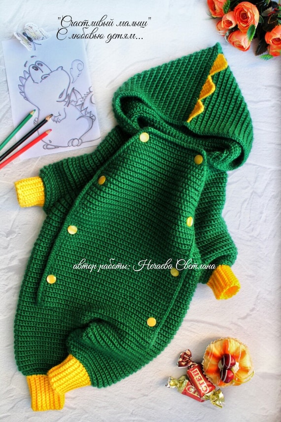 crochet baby boy romper