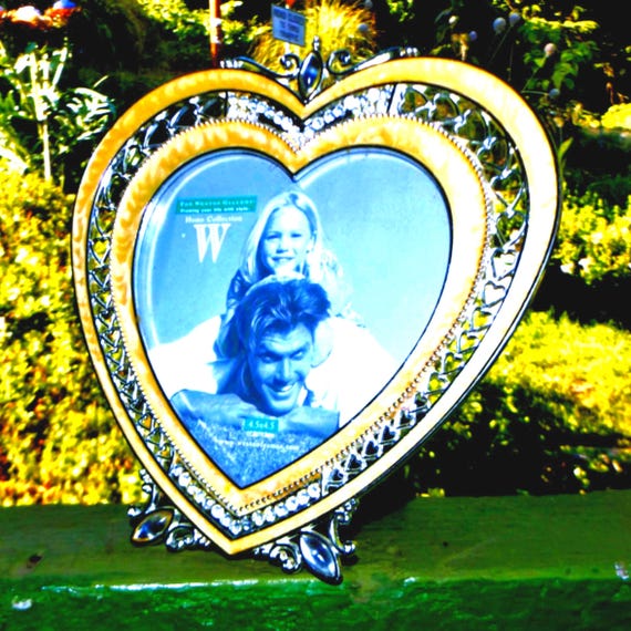 インテリア小物 Vintage heart photo flame