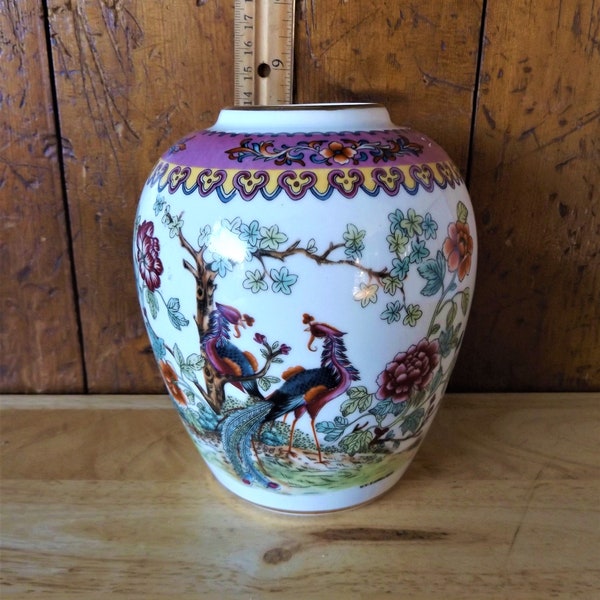 Antique Peacock Vase Etsy