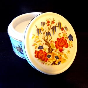 Sadler English Ceramic Tea Canister – Vintage Floral Kitchen Storage Jar with Lid