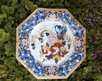Asian Japanese Imari Ceramics Wall Art Plate, Chinoisarie Wall Art