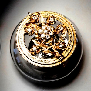 Vintage Clear Glass Lidded Bowl • Mid-Century Vanity Jar, Potpourri Holder, Jewelry Storage