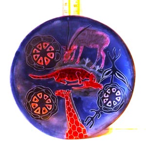 Disney Hand-Painted African Ceramic Plate: Wall Decor, Trinket Dish