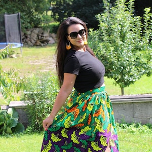 Maxi Skirt / African print &quot;Lala&quot; / Multicolor
