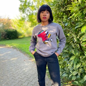 Unisex Pullover/ Afrika Map Pullover / Patchwork Map