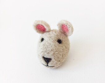 Sheep Felted Brooch. Needle Felted Brooch. Handmade Brooch. Sheep Brooch. Handmade Gift. Wool Gift.