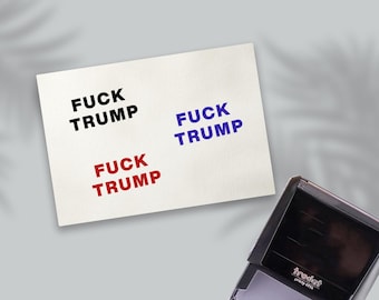 Custom Self-Inking Text Stamp 1" x 2-1/2" – Political Protest Message Stamp – Bold Statement Rubber Stamp for Cards, Posters & Documents