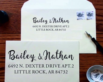 Niestandardowy stempel adresowy, stempel z adresem zwrotnym, samotuszujący stempel adresowy, stempel adresowy, niestandardowy stempel adresowy, niestandardowy styl stempla gumowego-N2