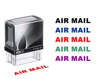 Air Mail Self-Inking Stamp – 9/16" x 1-1/2" Impression | Office Stock Rubber Stamp | Clean, Re-Inkable