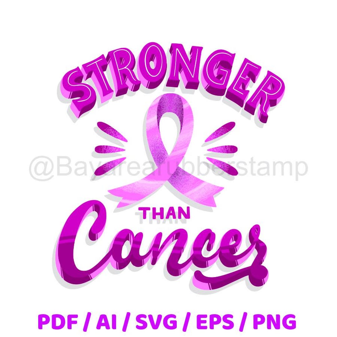 Cancer Strong Sticker Stronger Than Cancer Sticker Bundles, Cancer Awareness Cut Files ...