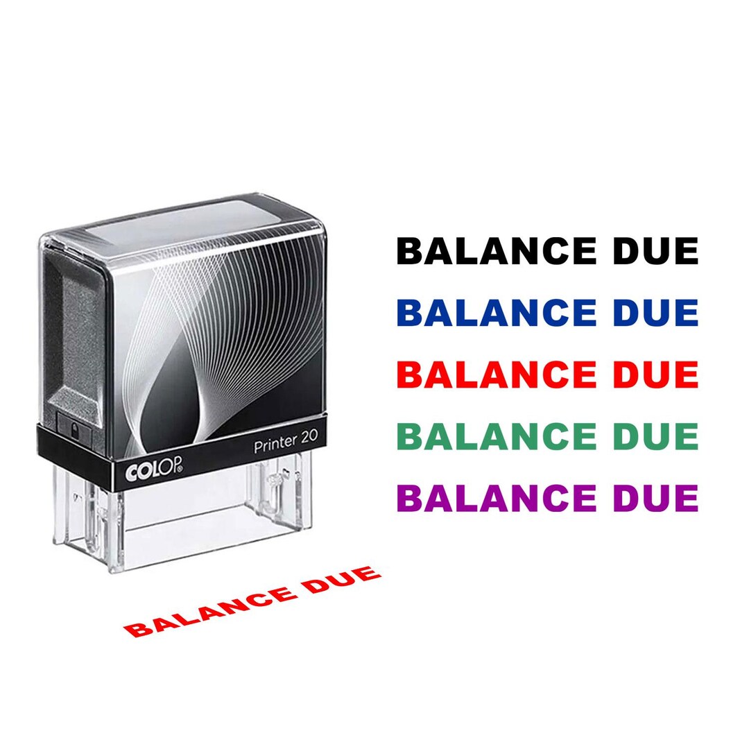BALANCE DUE Self-inking Stamp – 9/16