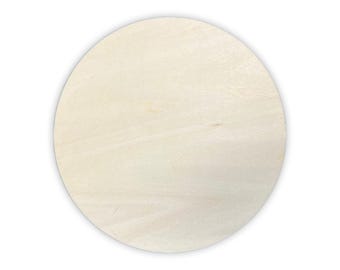 Unfinished Wooden Circle Shape Cutout – Blank Round Cuts – Laser-Cut Wood for DIY, Painting, Room Décor & Holiday Projects, Multiple Sizes