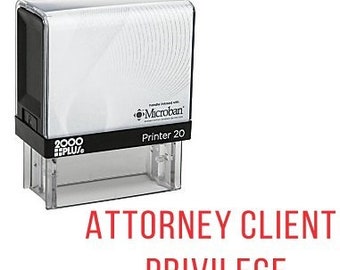 Advocaat Client Privilege Office zelfinktende stempel, Cosco Office-stempel, voorraadstempel, kantoorstempel, zelfinktende rode rubberen stempel (C70)