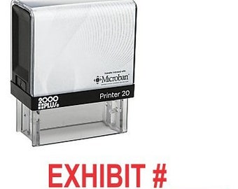 Exhibit# Office Self Inking Rubber Stamp, Cosco Printer Office Stamp,Stock Stamp,Office Rubber Stamp, Self Inking-Red Ink Rubber Stamp (C52)