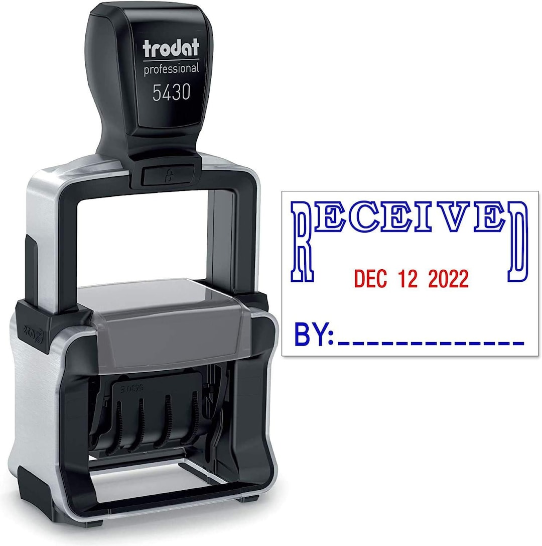 Trodat 5430 Heavy Duty Dater, Month Day Year Format, With ...