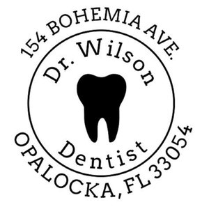 Custom Dentist Address Round Stamp Self ink Stamp,Dentist stamp, logo stamp