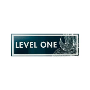 Floor Number Sign: Hotel Office Building Staircase Elevator Floor Sign | Vibrant Colors | Laser-Engraved Lettering | 1/16&quot; Plastic Laminates